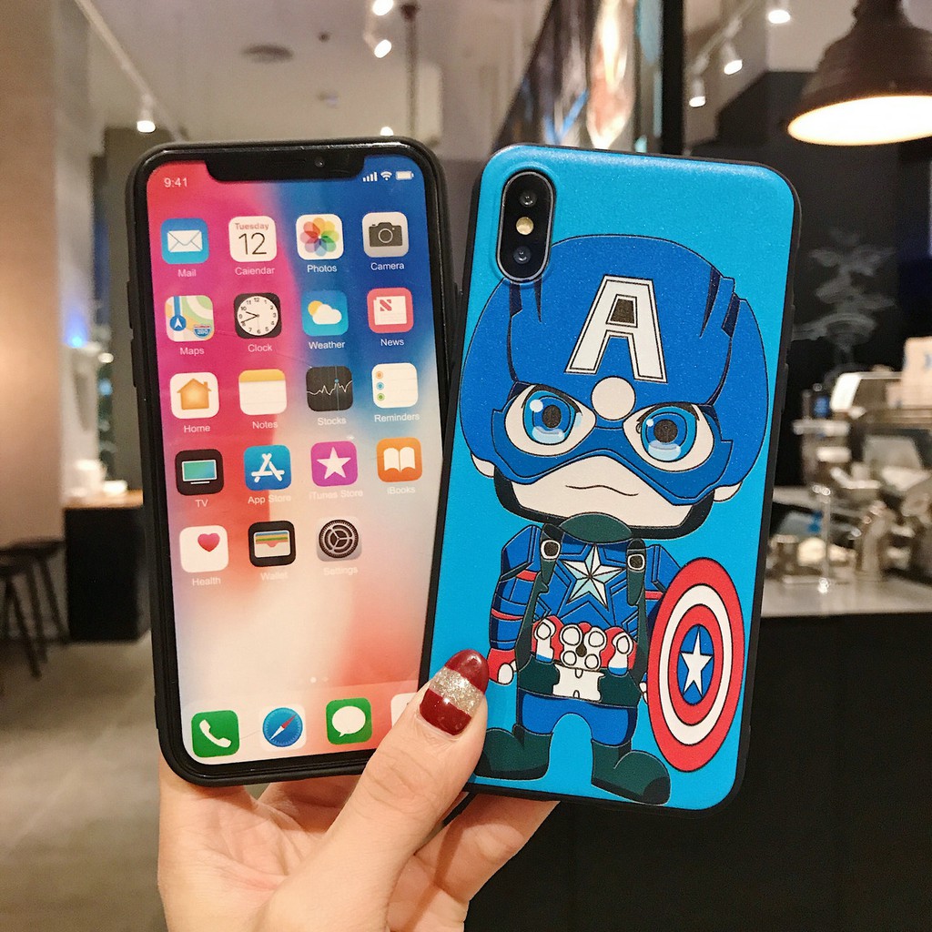 Ốp điện thoại tpu dẻo hoạt hình Marvel thích hợp cho iPhone 11 pro max se 2020 x xs xr 6 6s 7 8 plus 6+ 6s+ 7+ 8+