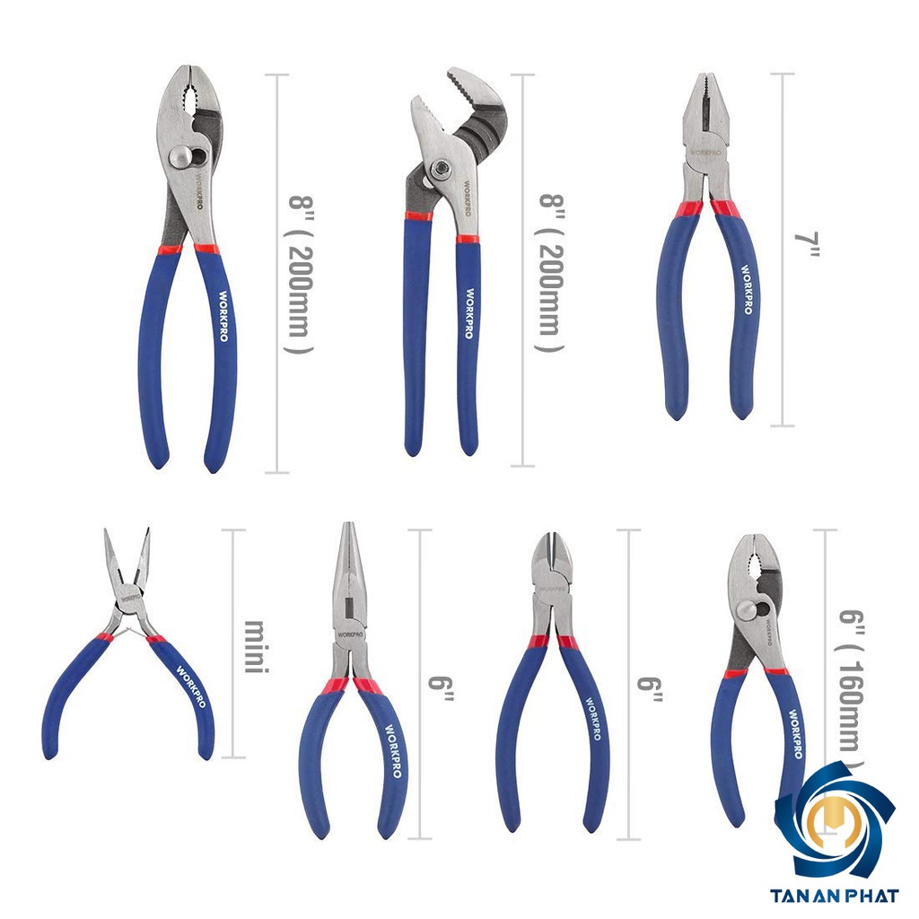 Bộ kìm 7 chi tiết WORKPRO W001306