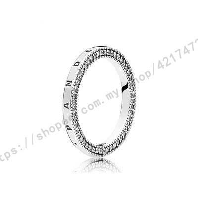 Nhẫn Pandora 190963 Cz mạ bạc S925 đính đá lấp lánh sang trọng