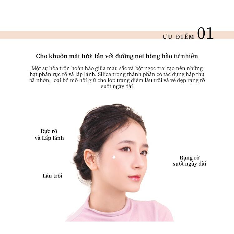 Phấn má hồng hữu cơ naturaglacé Cheek Blush (có 4 màu) tự nhiên, lâu trôi, 3.1g