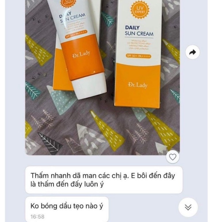 [Giá sỉ] Kem chống nắng DAILY SUN CREAM 3 IN 1 SPF50+ PA ++++ 60ML kiềm dầu, nâng tone, dưỡng trắng