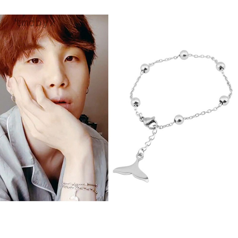 Tmdbyx Vòng đeo tay làm từ hợp kim màu bạc thời trang phong cách nhóm nhạc kpop Bts Jimin Army
