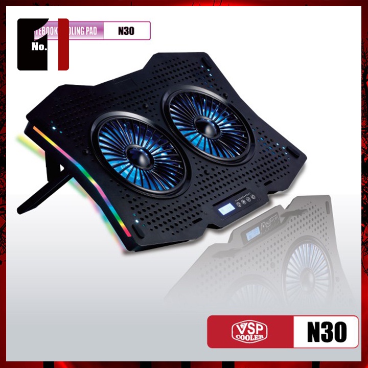 Đế Quạt Tản Nhiệt Gaming Đèn Led VSP Cooler N30 Cho Laptop Quạt Làm Mát Laptop