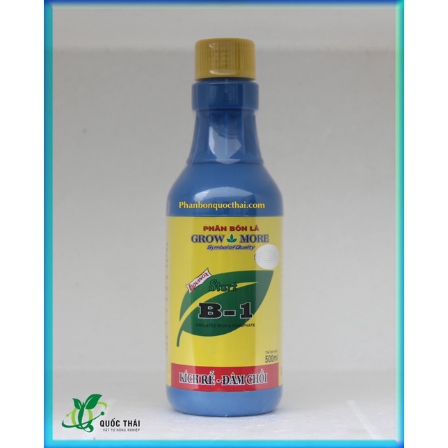 Phân Bón Lá Đậm Đặc Cao Cấp Vitamin B1 Growmore,chai 500ml