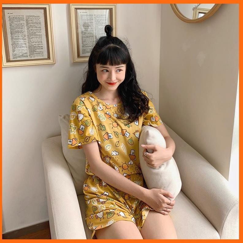 Đồ ngủ nữ [ Nhiều mẫu ] vải dệt kim mèm mịn, đồ bộ mặc nhà nữ dễ thương mùa hè