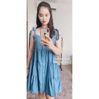 Váy 2 Dây suông 4 tầng  Đang Hot Trend