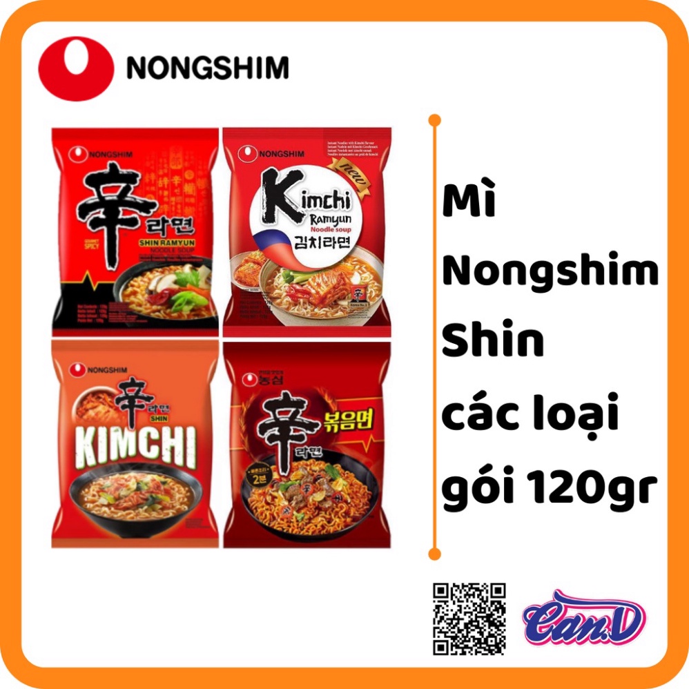 (3 loại) Mì Nongshim Shin gói 120gr [Sale Toàn Shop]