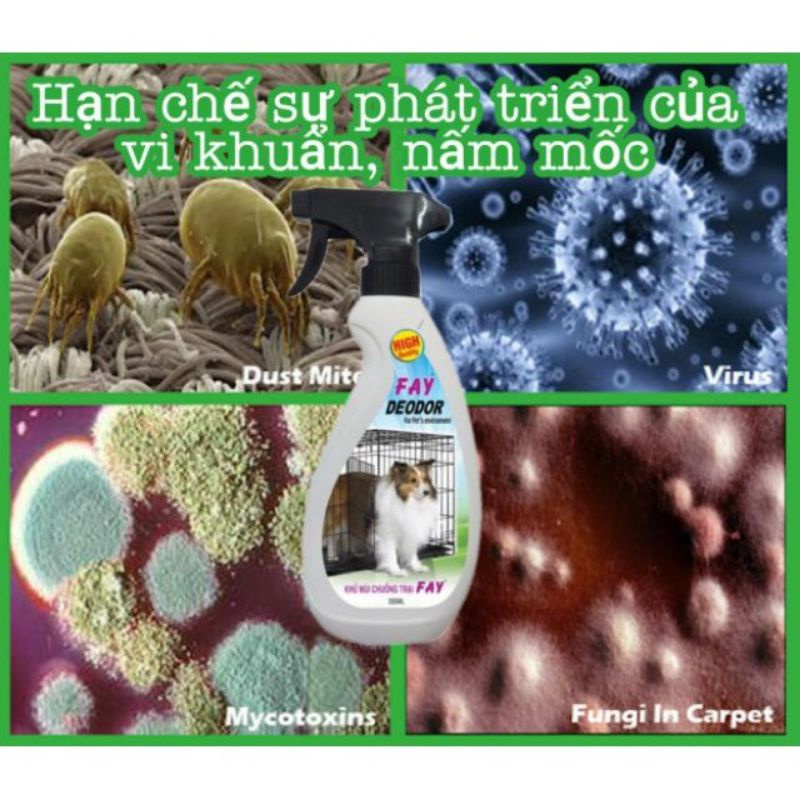 Fay deodor 350ml Xịt khử mùi hôi thú cưng, vệ sinh chuồng trại cho chó mèo thú cưng - ZIPPOPET SHOP