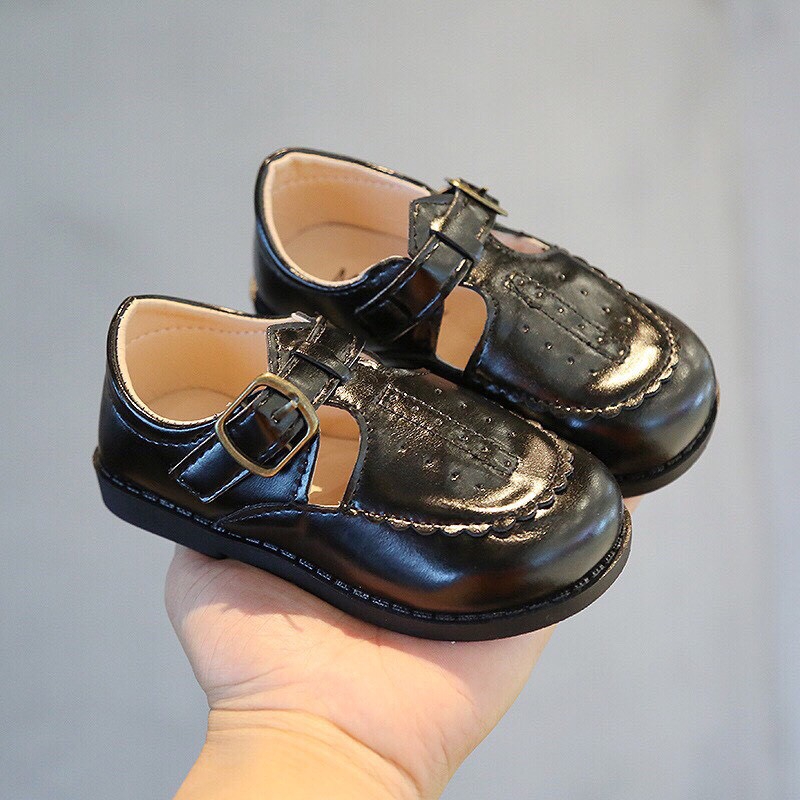 Giày da PU đế mềm phong cách Hàn Quốc dành cho bé gái 626
