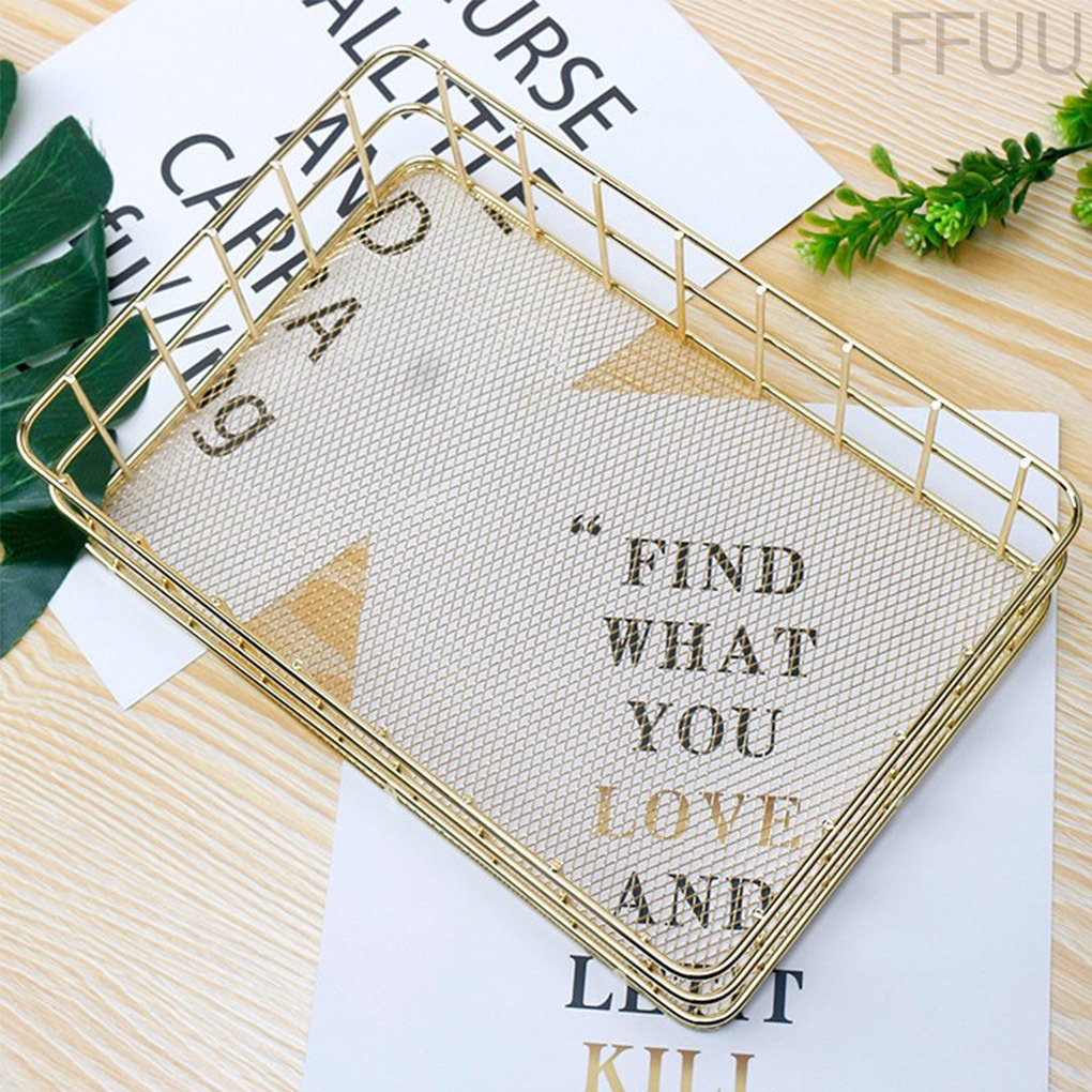 Giá Đỡ Lưới Kim Loại Đựng Mỹ Phẩm Để Bàn Tiện Dụng Cho Gia Đình / Ký Túc Xá