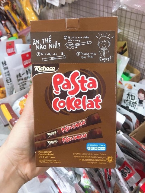 Hộp Kem Socola Sệt 30 Cây Pasta Cokelat