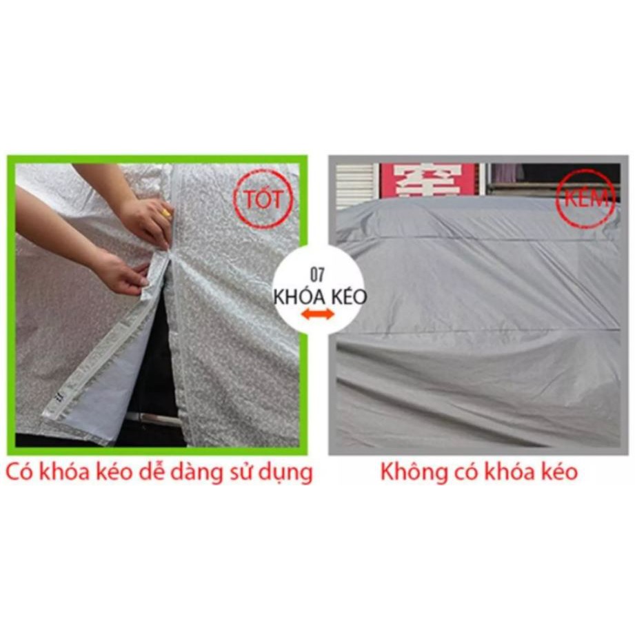 [HÀNG CAO CẤP] - Bạt phủ xe hơi 3 lớp chống NẮNG, MƯA - Bạt phủ ô tô 3 lớp - vải Peva dày dặn đủ size cho các xe