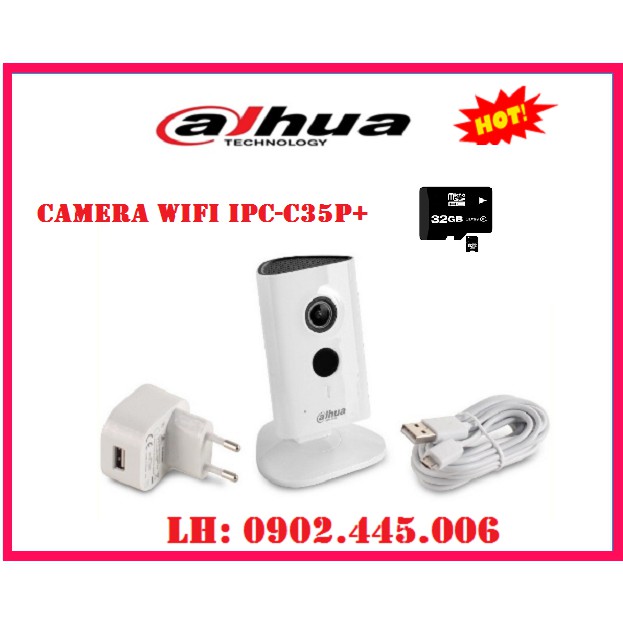 Camera 3Megapixel IPC-C35P + Thẻ nhớ 32GB( bảo hành chính hãng )