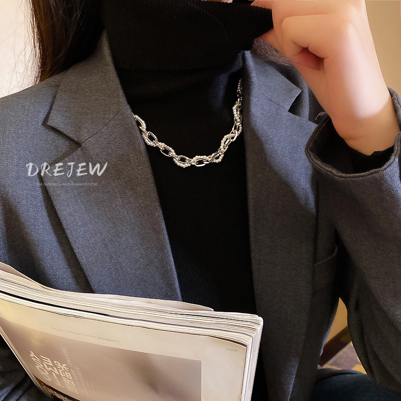 DREJEW Dây Chuyền Đính Ngọc Trai Phong Cách Âu Mỹ Đơn Giản Thời Trang
