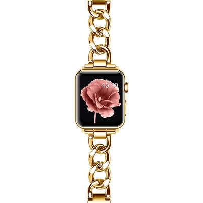 Dây Đeo Inox Dạng Xích 45mm 38mm 40/44mm Cho Đồng Hồ Apple iWatch Series 7 6 SE 5 4 3