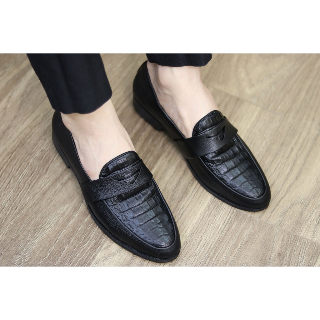 Giày Da nam cực chất xả kho giá gốc mã - giày lười nam -mã X091