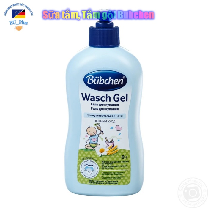 Sữa tắm, dầu gội Bubchen cho bé 1000ml size to - Đức