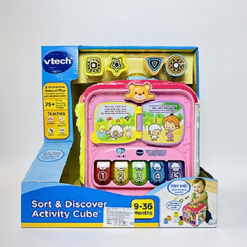Đồ Chơi Trẻ Em Vtech - 80-183450 Activity Cube - Trò Chơi Tổng Hợp (Hồng)
