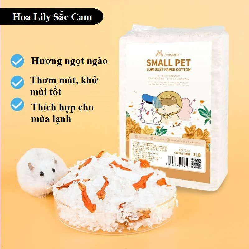 Giấy lót chuồng thấm hút ẩm Small Pet Cotton Jonsanty 1LB - Gói 70g