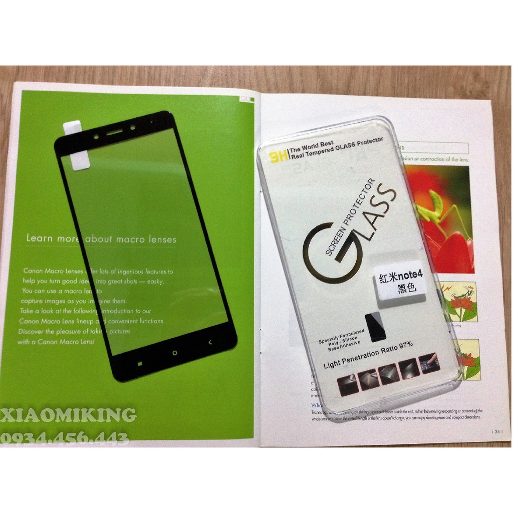 Xiaomi Redmi Note 4 Cường lực màu Full Màn Hình
