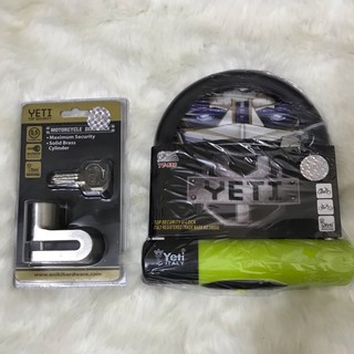 [ Rẻ Vô địch] Khoá Xe Máy YETI (combo tiết kiệm khoá bánh+ khoá đĩa)