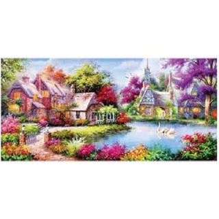 Tranh thêu chữ thập Gia Đình Hạnh Phúc 166x82cm LV3195