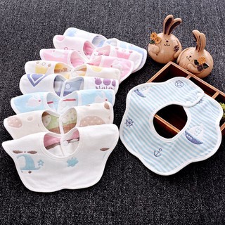 Yếm xô xoay 360 độ 6 lớp 2 mặt in hình cho bé