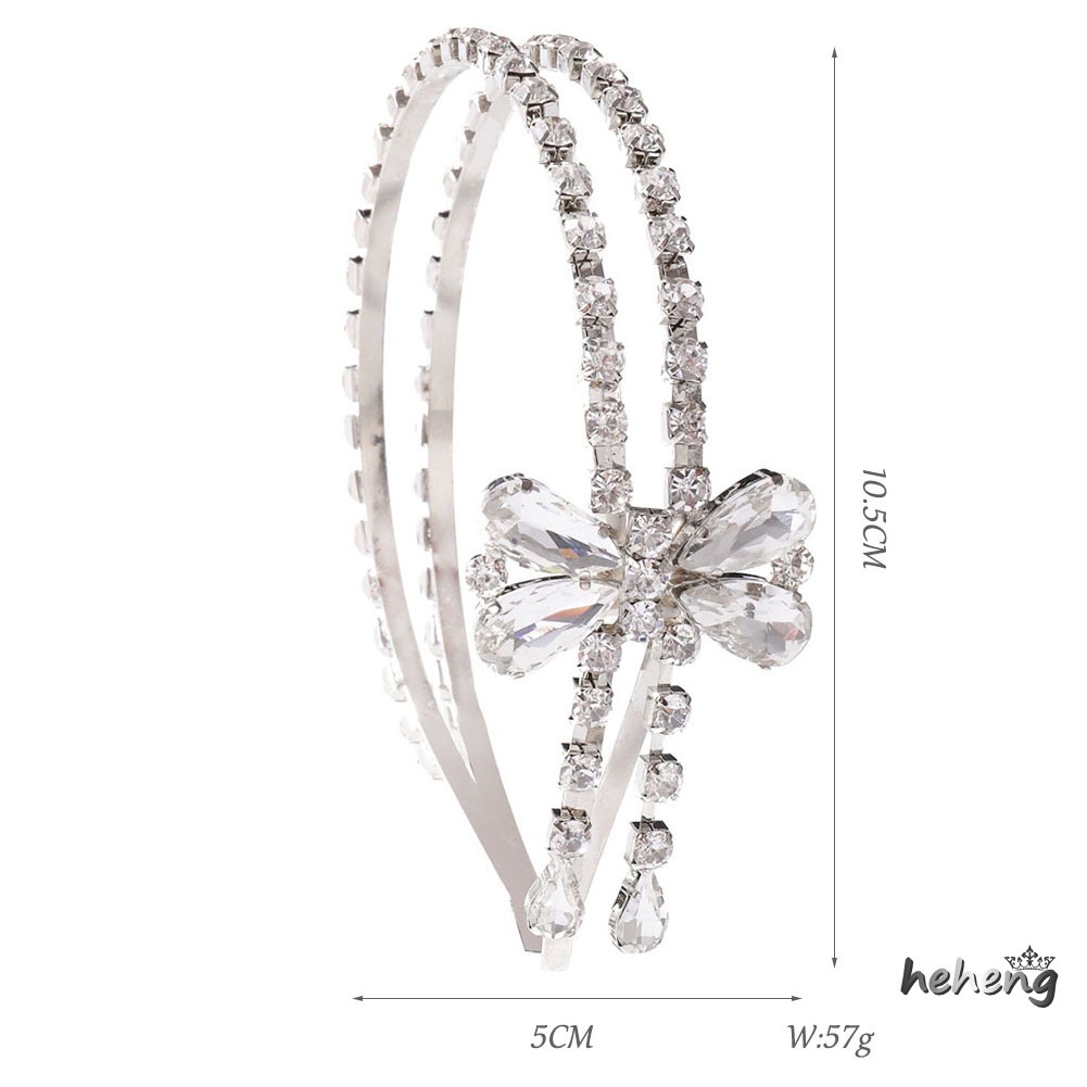 Băng Đô Cài Tóc Đính Đá Nhân Tạo Có Thể Điều Chỉnh Kích Thước