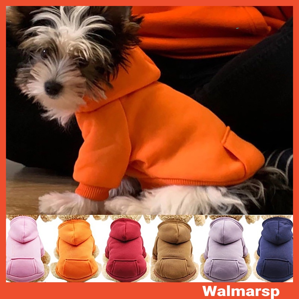 Áo hoodie màu trơn thời trang thu đông dành cho thú cưng