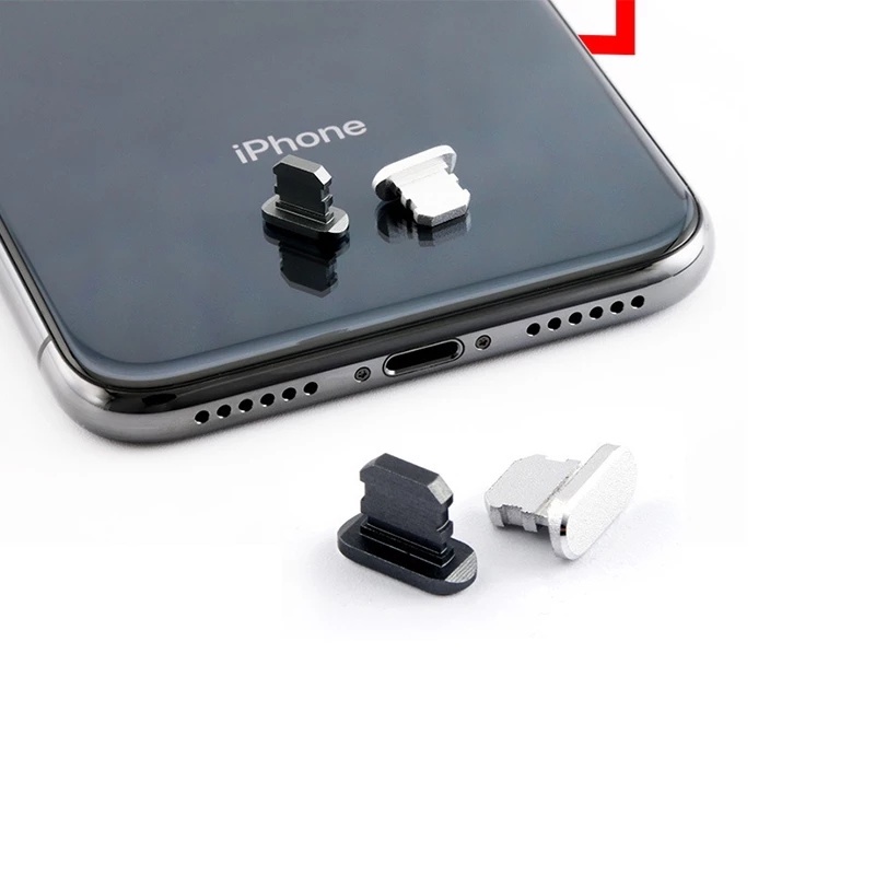 Nút Kim Loại Chống Bụi Cổng Sạc USB Thông Dụng Cho iPhone Series