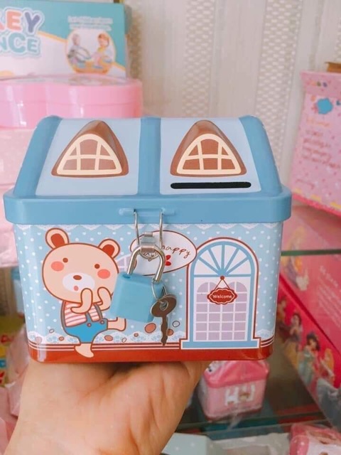 Két Sắt Mini Hình Ngôi Nhà Siêu Xinh Cho Bé