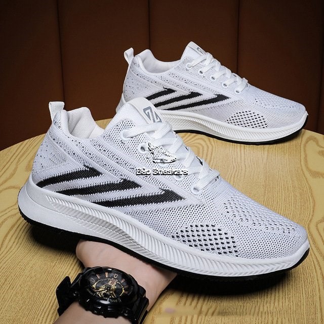 Giày Thể Thao Nam Tập Gym Chạy Bộ Thể Dục Bảo Sneaker giày sneaker nam hàn quốc cổ thấp 2 màu đen trắng giá rẻ đẹp G685