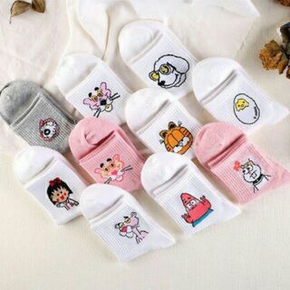 Vớ hình chibi mẫu hàn, vớ cổ cao nam nữ mẫu cực cute