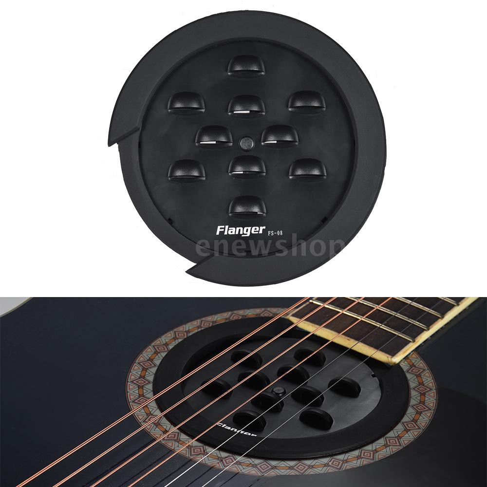 Flanger FS-08 Guitar Soundhole Sound Hole Cover Block Feedback Buffer Black for EQ Acoustic Folk Guitars