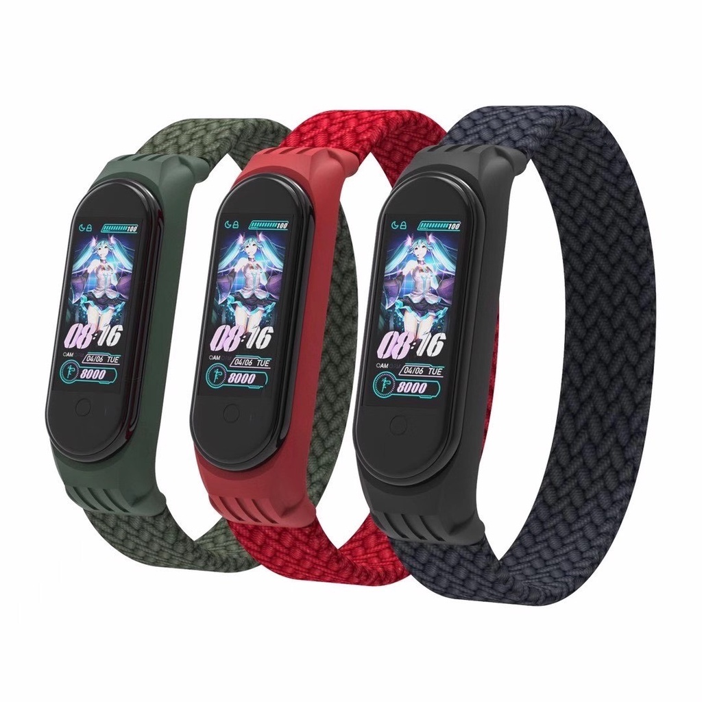Dây Đeo Nylon Cho Đồng Hồ Thông Minh for Xiaomi Mi Band 5 4 3 Miband 3 / 4 / 5 Nfc