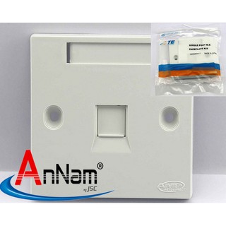 Mặt 1 Port Wallplate AMP Face Plate 1859049-1 mặt nạ vuông