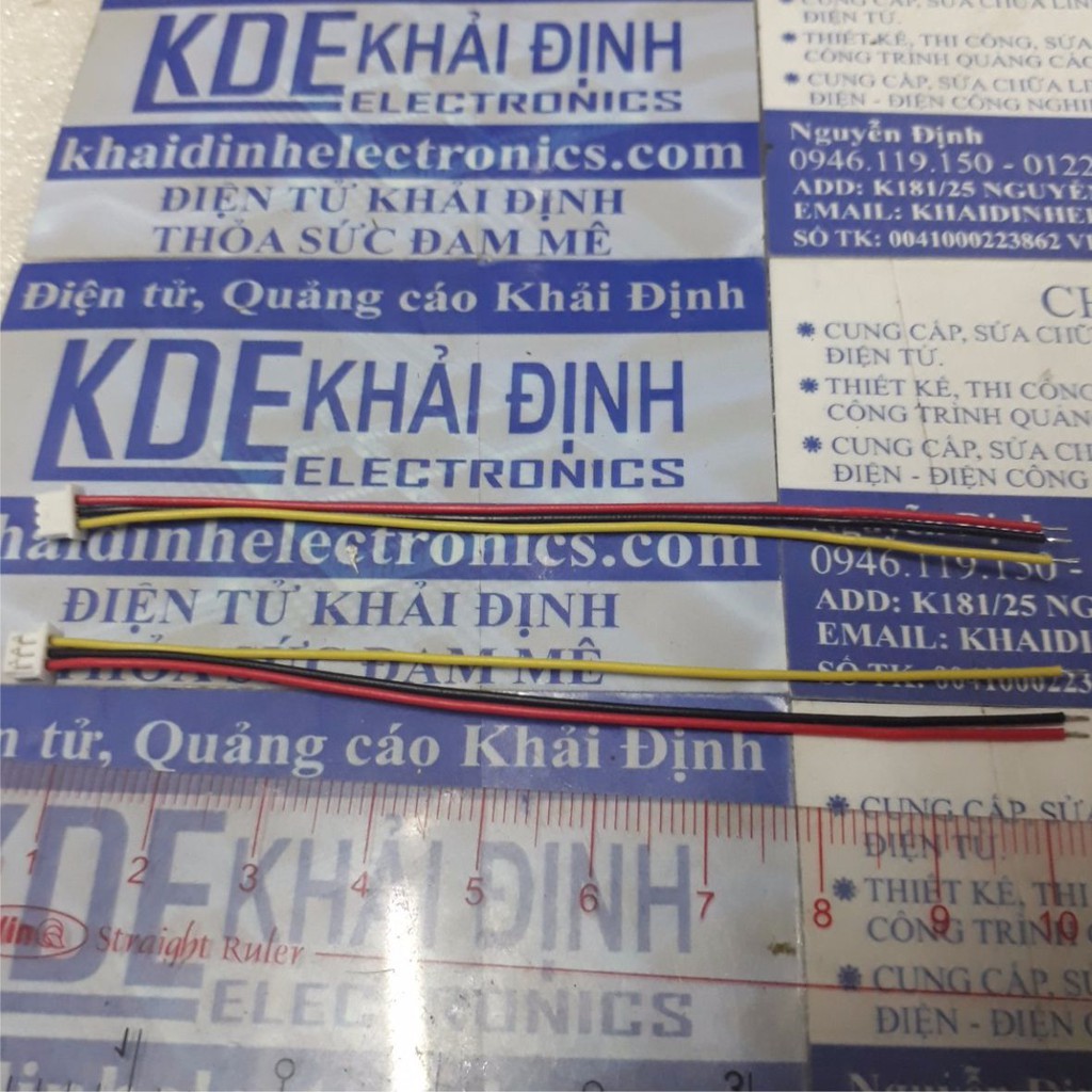 10 DÂY BUS 1.25/1.27mm, 2 chân cách nhau 1.27mm dây đủ màu, dài 10cm, 3P kde4621