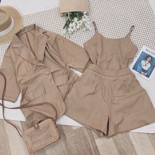 SET VEST NÂU BA MÓN QUẦN SHORT