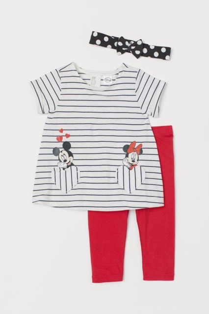 Set 3ct kèm yếm gấu Pooh và kẻ Minnie- HÀNG SALE KO ĐỔI TRẢ