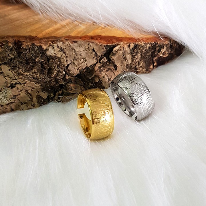 Nhẫn kim quang chú trong kinh phật, nhẫn nam, nhẫn nữ NZ823