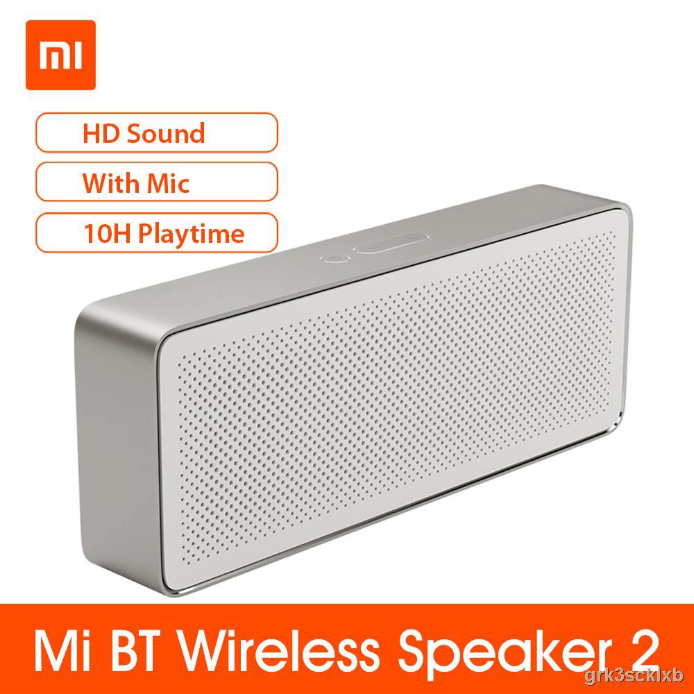 ▽♧Loa Xiaomi Mi BT Square Box 2 Âm thanh nổi HD Chất lượng âm thanh Hộp âm trầm Loa âm thanh Máy nghe nhạc Bộ khuếch đại