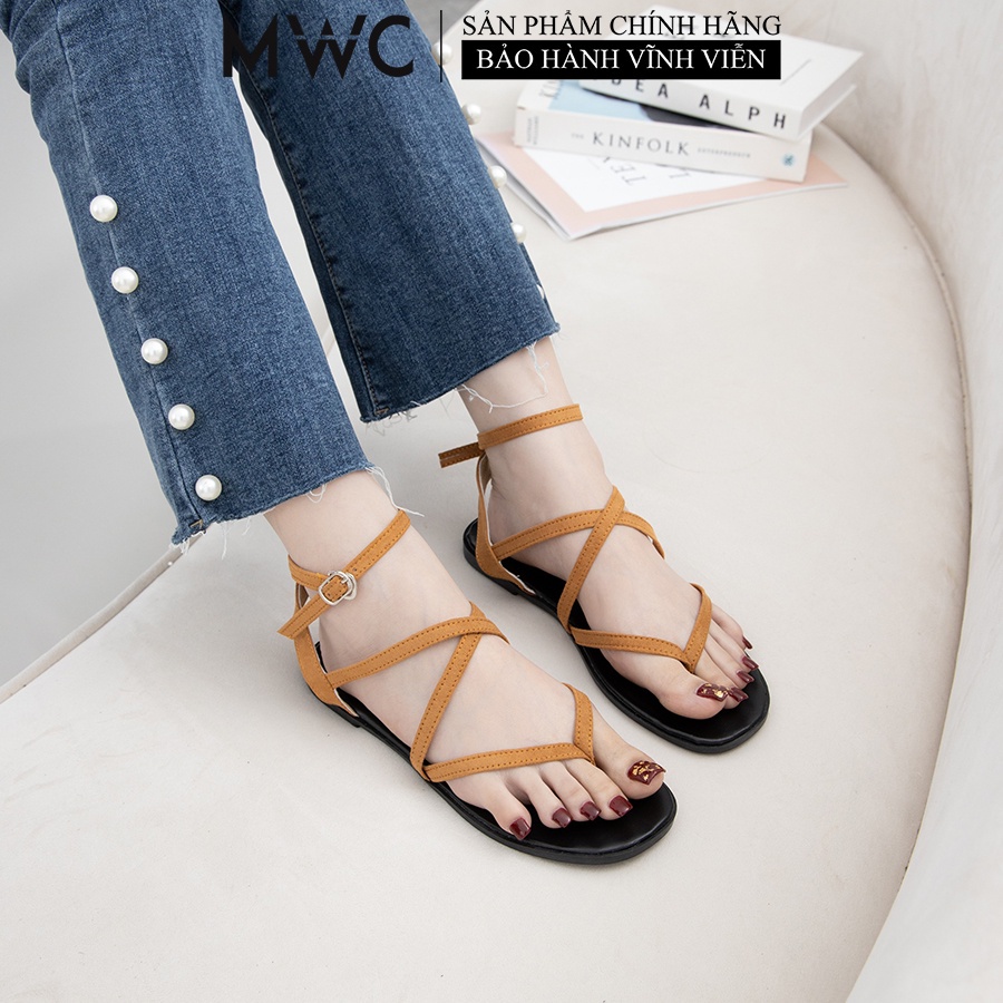 [Mã SKAMFSW175 giảm 10K đơn 50K] Giày Sandal Nữ MWC Đế Bệt Quai Mảnh Phong Cách Chiến Binh NUSD- 2887