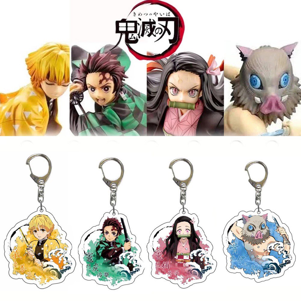 Móc khóa acrylic nhân vật Kamado Nezuko Tanjirou Kimetsu No Yaiba dễ thương