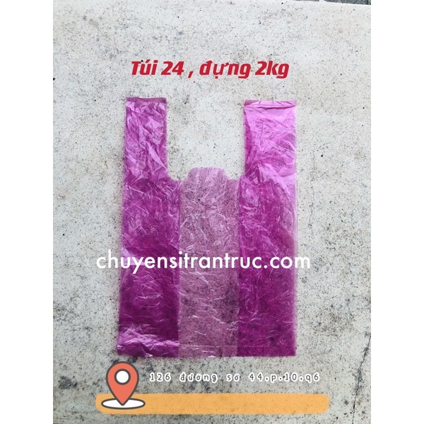 1Kg Túi Nilon Bóng Mỡ Size 24 ( đựng được 2kg tuỳ loại)