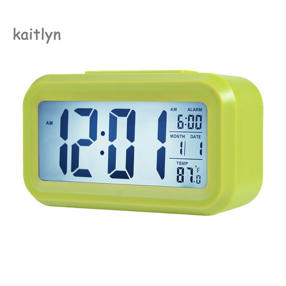 Đồng hồ báo thức để bàn có màn hình LCD hiển thị nhiệt độ