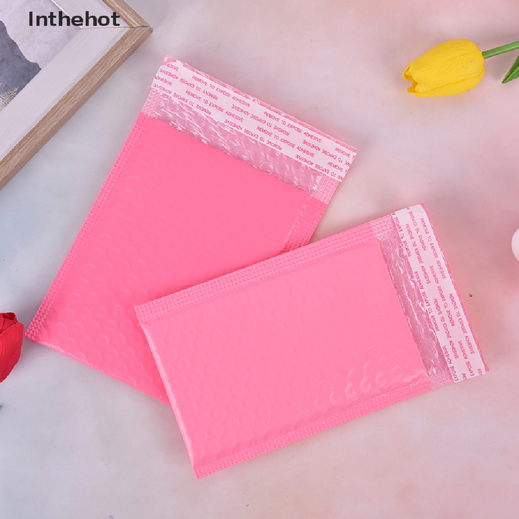 [Inthehot] Set 10 túi bong bóng niêm phong bao bì hàng bán chạy màu hồng