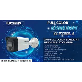 Camera Quan Sát KBVision KX-CF2203L Full Color starlight - Hàng chính hãng