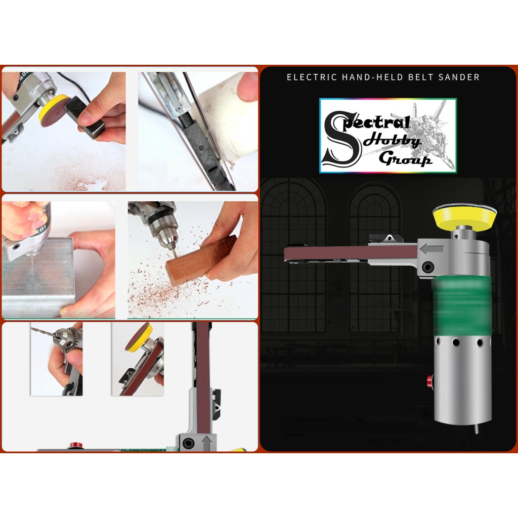 Dụng cụ máy khoan mài dây đai cầm tay mini đa năng handheld small electric belt polishing Longxiang