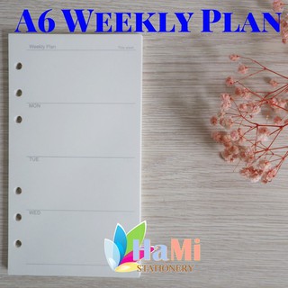 Giấy REFILL ruột sổ còng planner A5 A6
