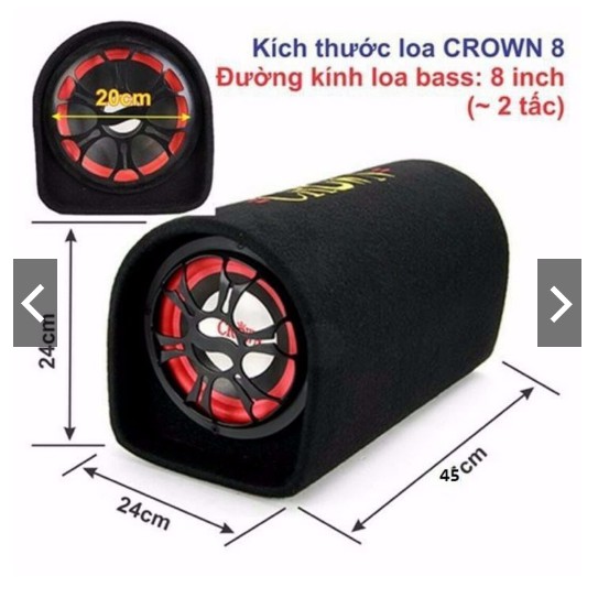 [ SIÊu HOT ] Loa CROWN 8 INCH - siêu bền, siêu đẹp, siêu chất